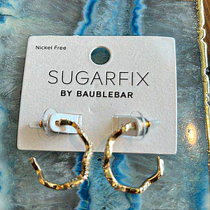 Sugar Fix‎ by baublebar, gold hoops, nickel free